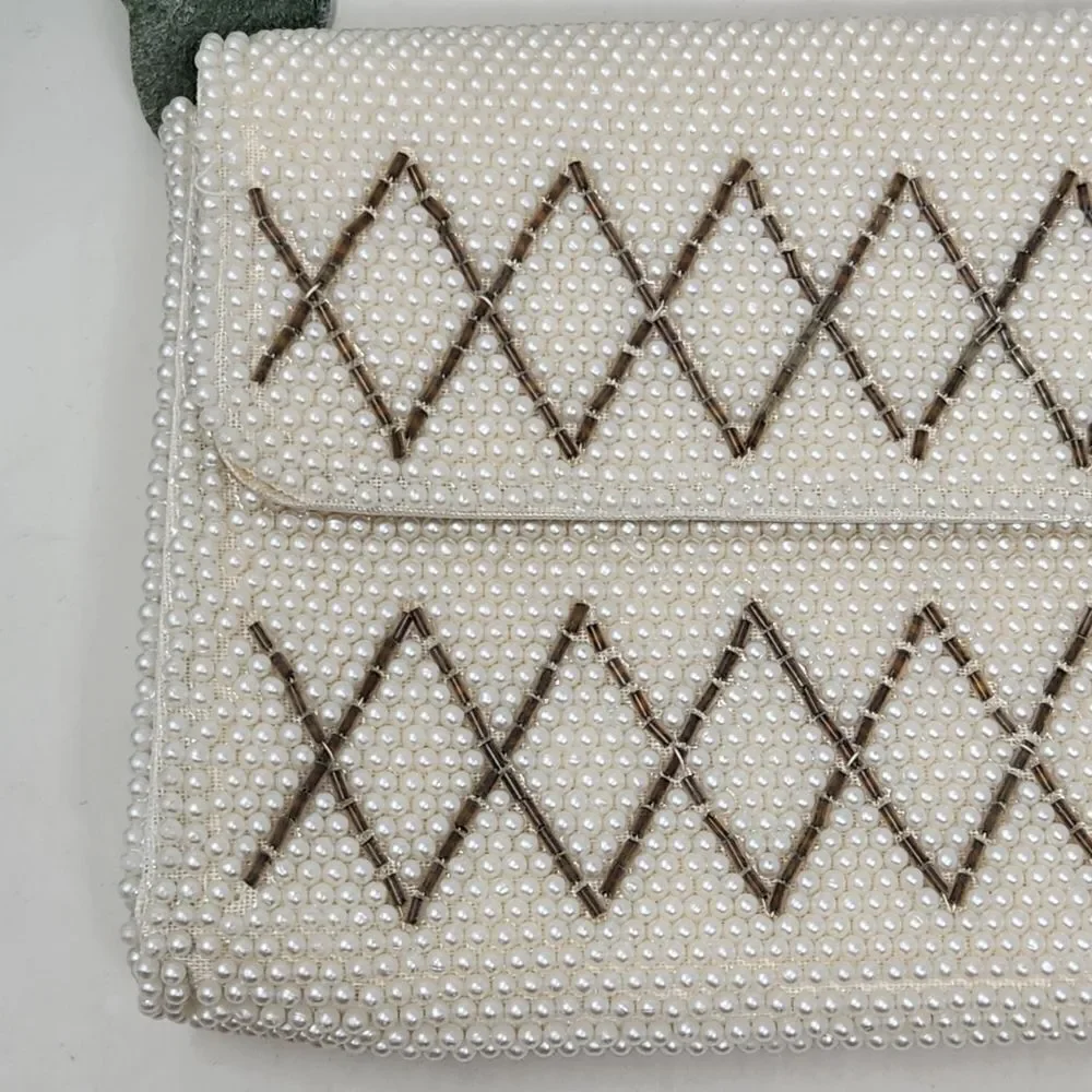 Beaded‎ Vintage Clutch Made in Japan NWOT
